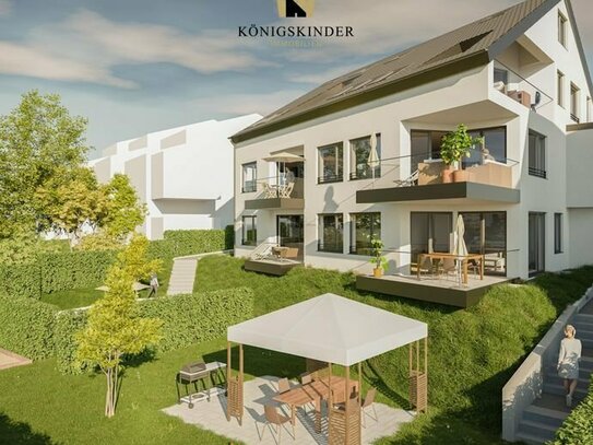 Provisionsfreie 4,5-Zi.-OG-Wohnung mit Balkon und Aussicht in Neubau-Projekt KFW 55 Effizienz-Haus