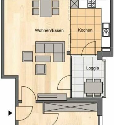 Erstbezug - 2 Raum-Wohnung mit Loggia, Badewanne+Dusche, Bezug ab 01.08.2024