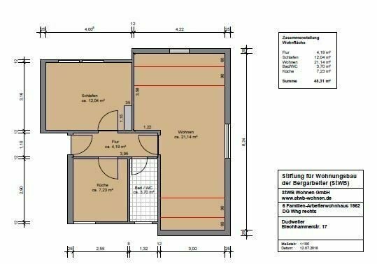 2 ZKB Single-Wohnung in Jägersfreude