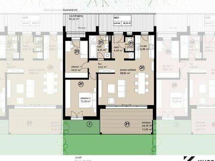 NEUBAU Grüner Wohnen in Singen - Moderne 3- Zimmer Stadtwohnung