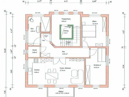 Bad Wörishofen Stadt - Lift, Neubau, KFW 40, 3-Zimmer Wohnung, mit ca. 88,5 qm Wfl.,1.OG im 3-Fam. Haus.