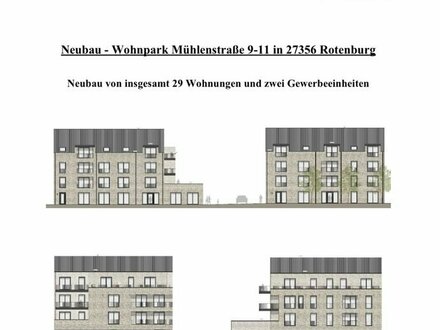 Neubau - Eigentumswohnungen im Wohnpark Mühlenstraße 9 - 11 in Rotenburg zu verkaufen