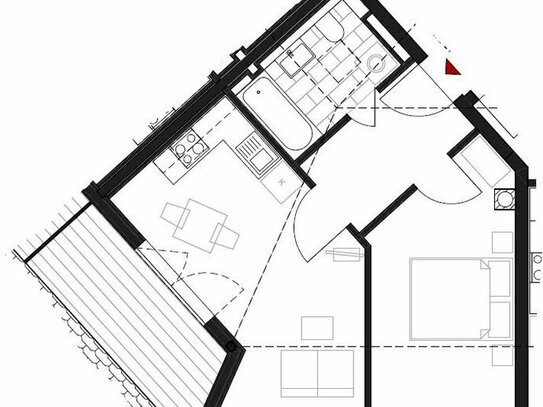 Erstbezug: 2- Zimmer DG- Wohnung in Hoppegarten, Erstbezug ab 1. August 2024