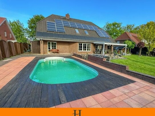 Attraktives 1-Familien-Haus mit Pool, Solaranlage und herrlichem Garten!