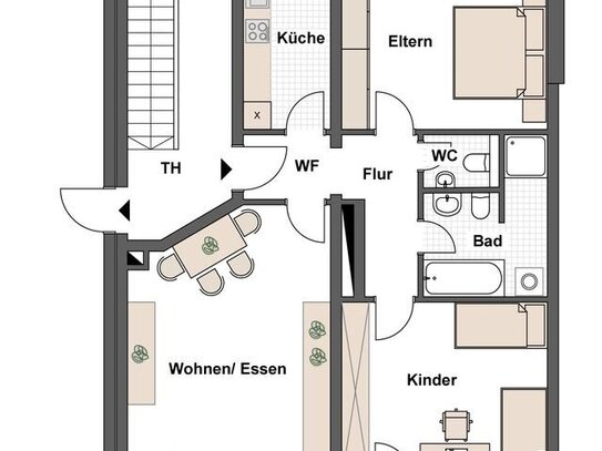 GroÃzÃ¼gige 3-Zimmer-Wohnung mit Terrasse in Lichtenau!