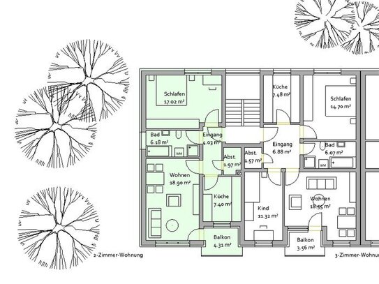 Schöne, 2-Zimmer-Wohnung zentral zwischen Alt- und Neustadt