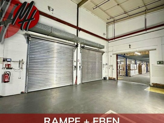 SOFORT VERFÜGBAR - RAMPE + EBEN - Lager (7.000 m²) & optional Büro-/Sozial (400 m²)