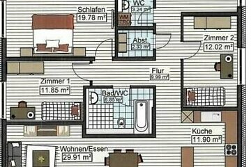 4 Zimmer Wohnung in Neu-Ulm zu vermieten