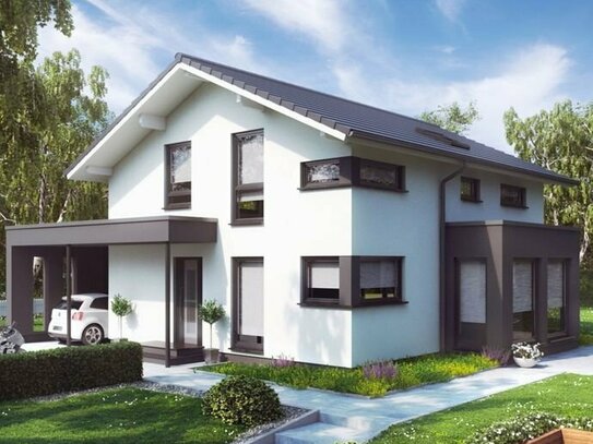 Modernes energieeffizientes Einfamilienhaus mit Festpreis-Garantie