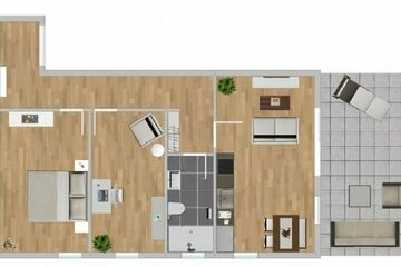 Penthouse-Wohnung mit direkten Zugang vom Lift in die 3-Zimmer Wohnung in Schliengen