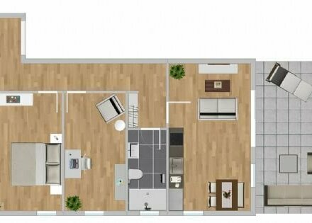Penthouse-Wohnung mit direkten Zugang vom Lift in die 3-Zimmer Wohnung in Schliengen