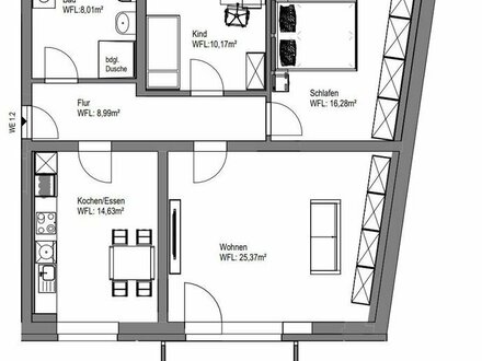 Ihr neues modernes Zuhause - 3 Zimmer im 1. Stock mit Balkon!