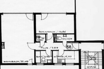 2-Zimmer Penthouse Dachgeschoss Wohnung