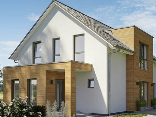 Hausbau 2024 beginnen Einfamilienhaus mit einer Wohnfläche von 145 qm