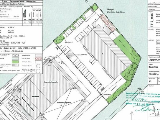 Gewerbehalle direkt am Friedenspark gelegen.