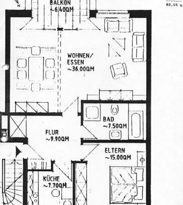 2 ZKB, 80 qm, PB-Stadtheide, Südbalkon, ab sofort frei