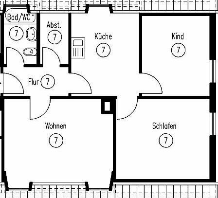 Sofort bezugsfrei: Gemütliche 3-Zimmerwohnung im Dachgeschoss, nähe Bodenseecenter