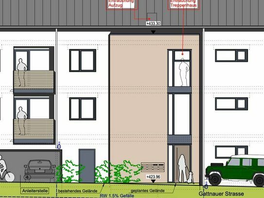 Erdgeschosswohnung - Neubauprojekt - 9 Familienhaus - Kressbronn