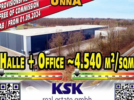 Verkehrsgünstig gelegene: Halle ~3.500 m²/sqm + Office ~1.040 m²/sqm Conveniently located