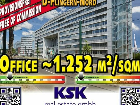 Moderne, teilbare Bürofläche ~1.252 bis zu / Up to ~560 m²/sqm Modern, divisible office space