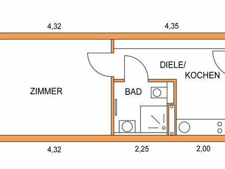 Funktionale 1-Zimmer Eigentumswohnung