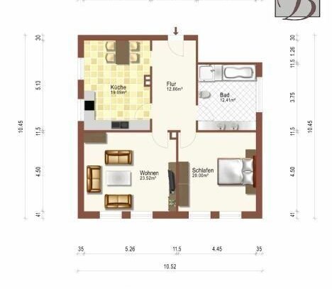 große 2 Zimmerwohnung in Soltau