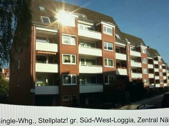 TOP helle Single-Whg., STELLPLATZ !, gr. Süd-/West-Loggia, Zentral Nähe Osterdeich u. Weser, ruhige gepflegte Wohnanlag…