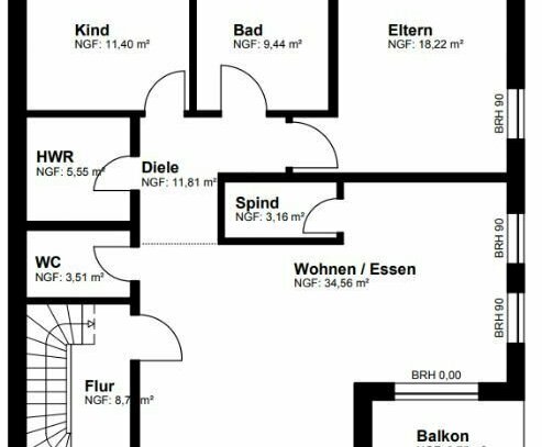 Wittlich-Lüxem / Wohnung im 1. OG in einem Neubau mit insgesamt zwei Wohneinheiten