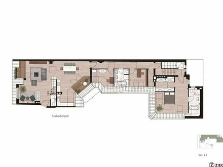Ausbaufähiges Dachgeschoss-Penthaus mit 4 Zimmern, 2 Balkonen und Rooftop-Terrasse Nähe Ku'damm