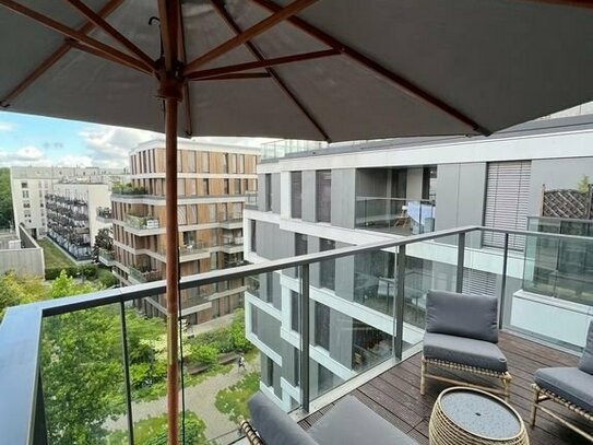 Traum-2-Zimmer-Penthouse-Wohnung in Berlin mit Tiefgarage & Concierge (sehr ruhig)