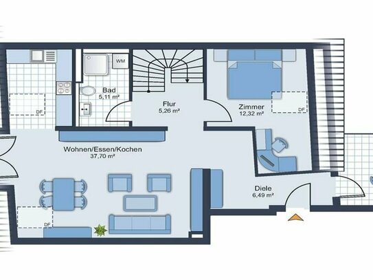 Exklusiver Neubau Blankenloch Hauptstr., 3 Zimmer ca. 96m² Maisonette, 2 TG-Plätze, Bezug Ende 2024