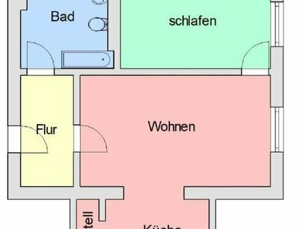 2-Raum-Wohnung Zittau-Innenstadt, sanierter Altbau