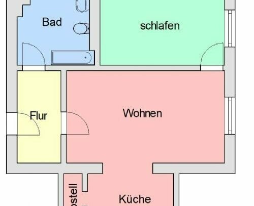 2-Raum-Wohnung Zittau-Innenstadt, sanierter Altbau