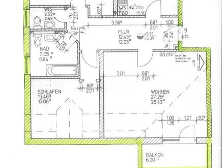 Große, helle 3 Raumwohnung mit Balkon zu vermieten.