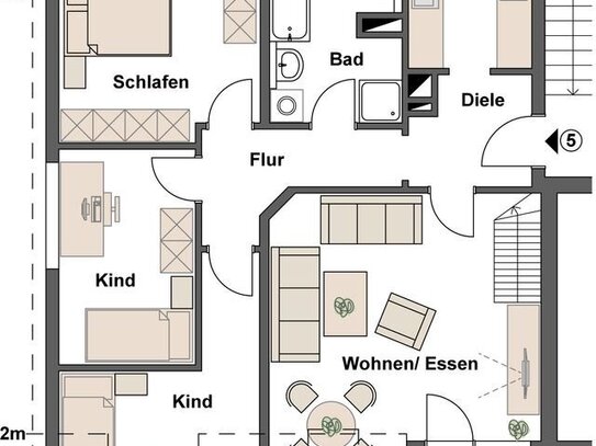 GemÃ¼tliche 5-Zimmer-Wohnung in Neuendettelsau!