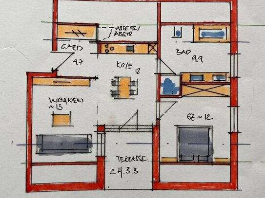 Erstbezug Neubau 2 Zimmer Wohnung in 6 Fam.-Haus