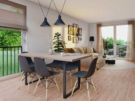 Letzte 91 m² Komfortzone bezugsfertig zum Komplettpreis mit großem Balkon oder Terrasse - Energieeffizient und Provisio…