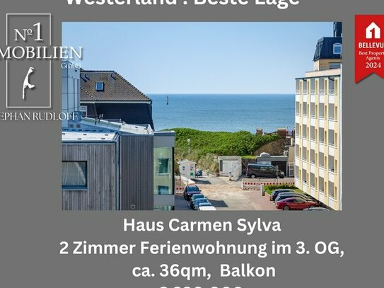 WESTERLAND: Beste Lage- 2 Zimmerwohnung am Strandübergang