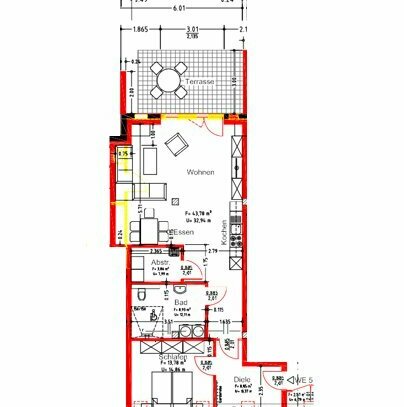 Erstbezug - geräumige zwei Zimmer Wohnung in Ardorf mit Terrasse und Carport