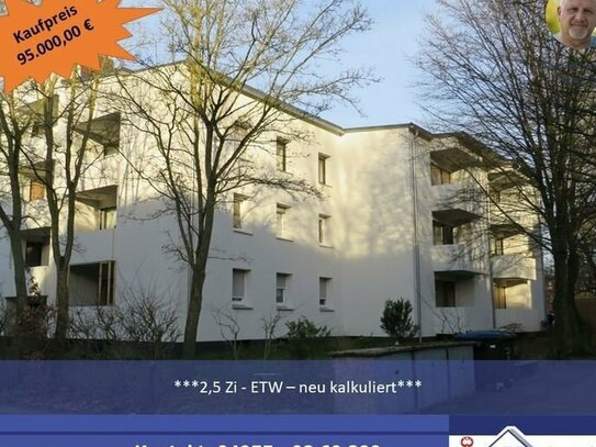 ***Neu kalkuliert*** ***2,5-Zimmer-ETW im hochwertig saniertem MFH***