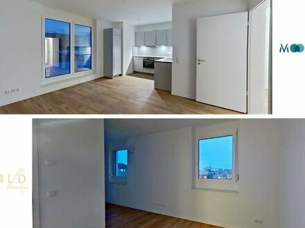 ***ERSTBEZUG: Gemütliche 3-Zimmer-Wohnung mit Balkon und Einbauküche im Neubauquartier 'Field 4'***