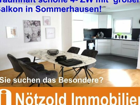 +++ Neuwertige 4 Zimmer Traumwohnung mit neuem Bad und großem Balkon in Sommerhausen +++