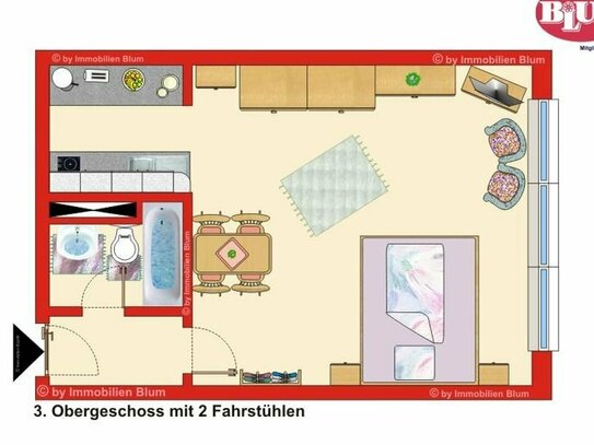 gepflegte 1-Zimmer-Mietwohnung in zentraler, aber ruhiger Wohnlage von Ludwigshafen-Zentrum