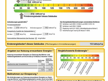 EG Wohnung mit 3-4 Zimmern im A+ Haus