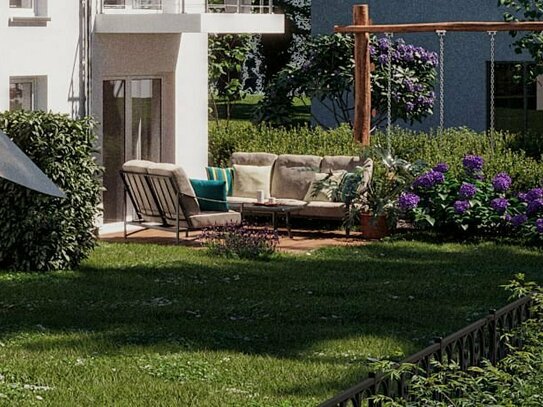 WE02 - Terrassen-Eigentumswohnung mit 3 Zimmern, Gartenanteil und Blick ins Grüne (Zahlbar nach Fertigstellung)