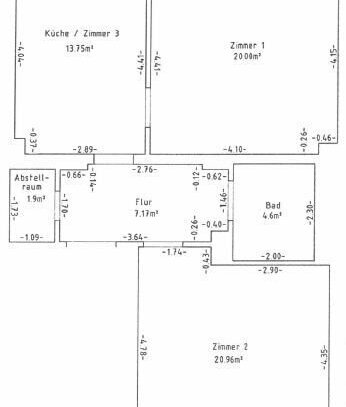 Teilmöblierte frisch sanierte große Wohnung im EG, ideal als WG