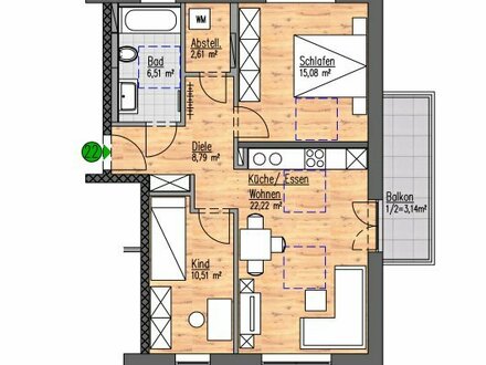 Ismaning, WOHNUNG 22, NEUBAU von 26 Wohnungen mit Tiefgarage