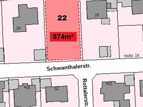 Exclusives Grundstück in Ingolstadt/altes Westviertel.