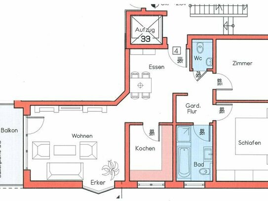 Neubau/Erstbezug! 3-Zi.-Wohnung mit Aufzug in bester Lage von Jügesheim