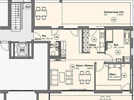 Erstbezug/Neubau 2-Zimmerwohnung mit Terrasse im Wohnpark Schönblick (Whg18)